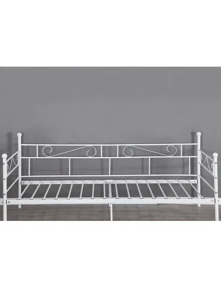 Pat ROZALI dormitor 90x200 metal alb | MobilaOK