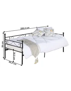 Pat ROZALI dormitor 90x200 metal | MobilaOK 2