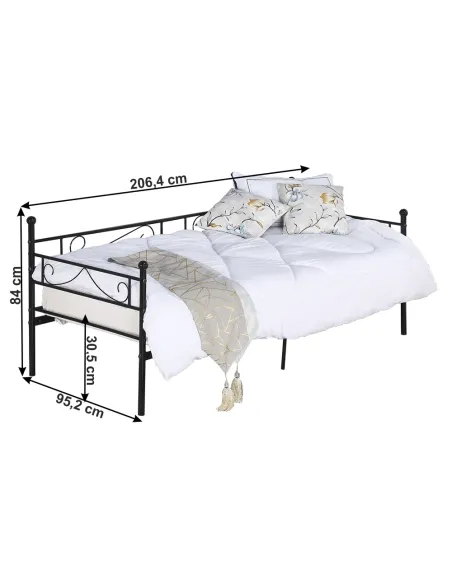 Pat ROZALI dormitor 90x200 metal | MobilaOK