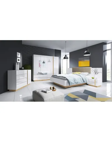 Pat CITY dormitor 164.4x210.4x104.5 cm PAL melaminat | MobilaOK