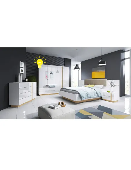 Banda LED, CITY, dormitor, 220 cm, PAL, KONDELA | MobilaOK