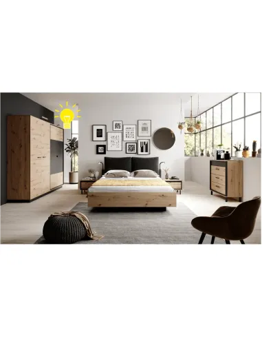 Banda LED, CITY, dormitor, 220 cm, PAL, KONDELA | MobilaOK