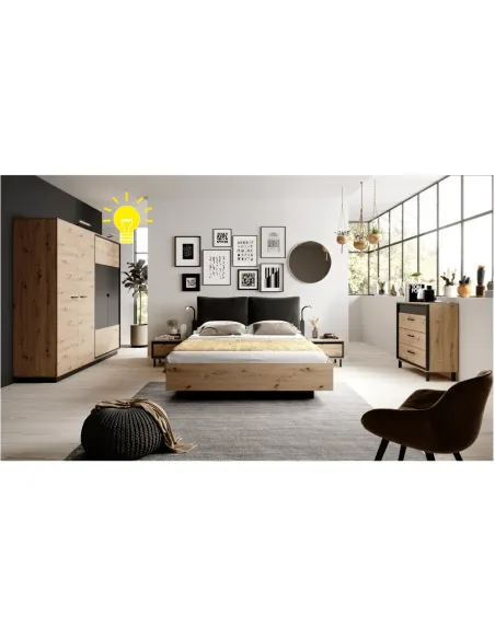 Banda LED, CITY, dormitor, 220 cm, PAL, KONDELA | MobilaOK