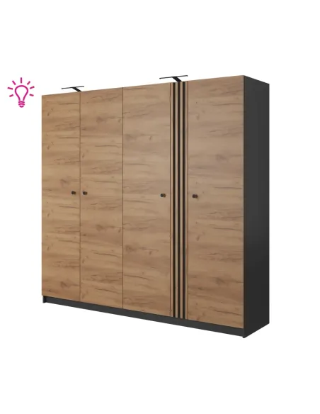Banda LED, CITY, dormitor, 220 cm, PAL, KONDELA | MobilaOK