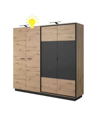 Banda LED, CITY, dormitor, 220 cm, PAL, KONDELA | MobilaOK