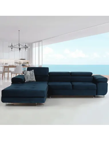 Colțar AMARETA, living/dormitor, 280x205x70/90 cm, textil Monolith | MobilaOK