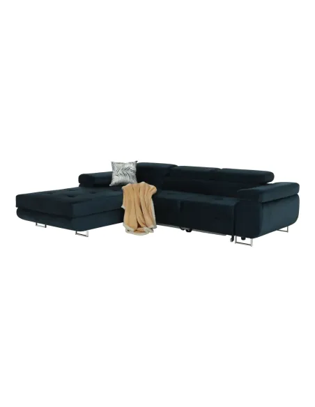 Colțar AMARETA, living/dormitor, 280x205x70/90 cm, textil Monolith | MobilaOK