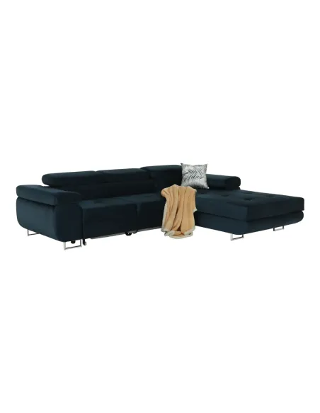 Colţar AMARETA, living/dormitor, 280x205x70/90 cm, PAL, textil Monolith | MobilaOK