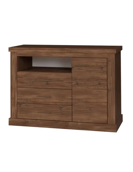 Scrin AR6, dormitor/hol, 123x44x88 cm, PAL melaminat stejar stirling | MobilaOK