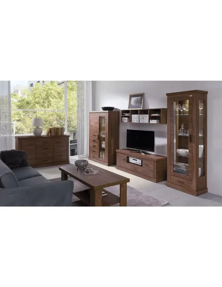 Scrin AR6, dormitor/hol, 123x44x88 cm, PAL melaminat stejar stirling | MobilaOK