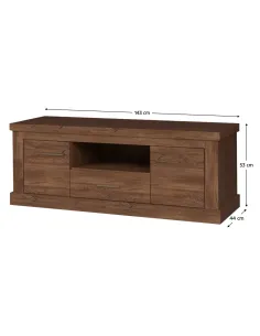 Măsuță RTV AR9, living, 143x44x53 cm, PAL melaminat, HILARD | MobilaOK 2