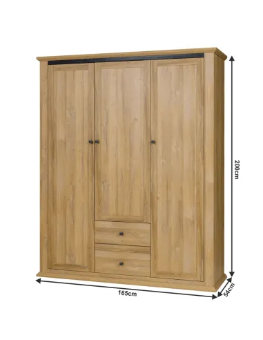 Dulap MZ3, dormitor/hol, 165x54x200 cm, PAL melaminat | MobilaOK