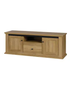 Masă RTV LEON, living, 150x40x55 cm, PAL laminat stejar grand | MobilaOK