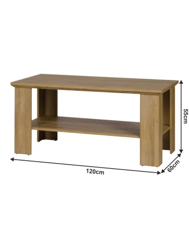 Măsuță de cafea MZ17, living, 120x60x55 cm, PAL melaminat | MobilaOK