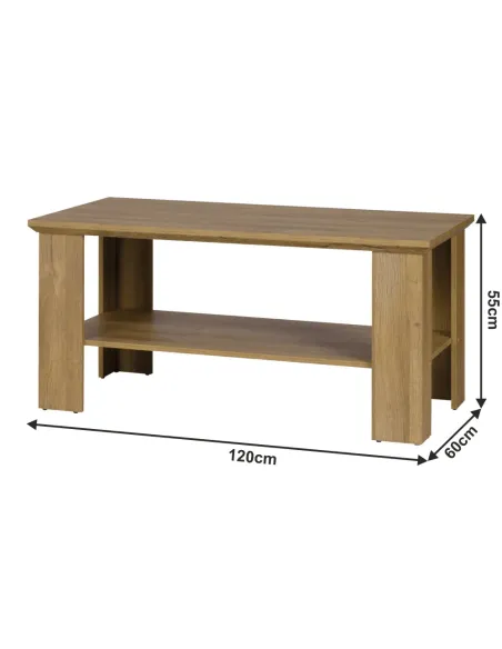 Măsuță de cafea MZ17, living, 120x60x55 cm, PAL melaminat | MobilaOK