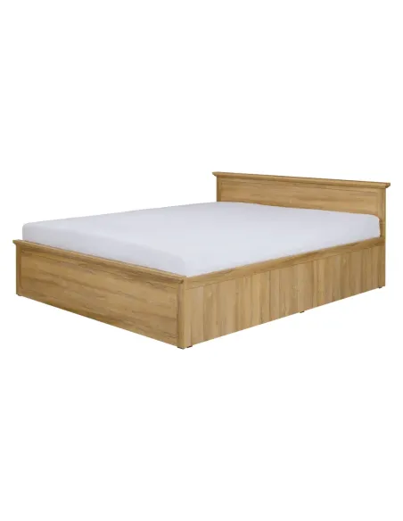 Pat MZ21 LEON, dormitor, 160x200 cm, PAL laminat stejar grand | MobilaOK