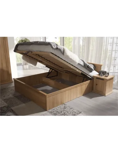 Pat MZ21 LEON, dormitor, 160x200 cm, PAL laminat stejar grand | MobilaOK