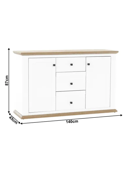 Scrin LEON, dormitor/hol, 140x45x87 cm, PAL melaminat | MobilaOK