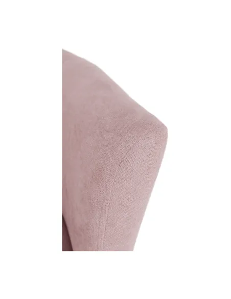 Fotoliu ROSE cu taburet, roz pudră, living/dormitor, 66x60x77 cm, textil | MobilaOK