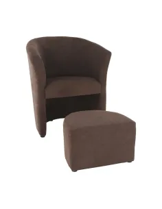 Fotoliu de club ROSE, living, 66x60x77 cm, textil, maro | MobilaOK