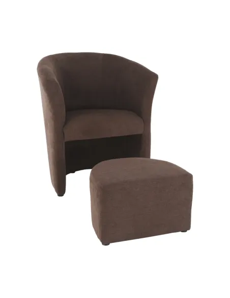 Fotoliu de club ROSE, living, 66x60x77 cm, textil, maro | MobilaOK