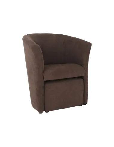 Fotoliu de club ROSE, living, 66x60x77 cm, textil, maro | MobilaOK
