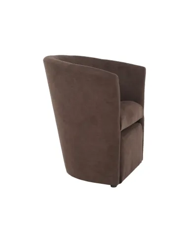 Fotoliu de club ROSE, living, 66x60x77 cm, textil, maro | MobilaOK