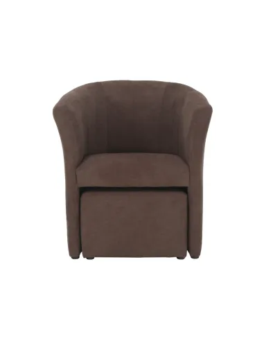 Fotoliu de club ROSE, living, 66x60x77 cm, textil, maro | MobilaOK