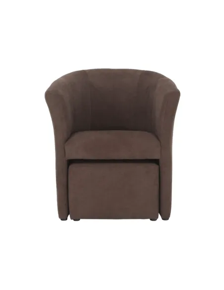 Fotoliu de club ROSE, living, 66x60x77 cm, textil, maro | MobilaOK