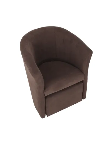 Fotoliu de club ROSE, living, 66x60x77 cm, textil, maro | MobilaOK