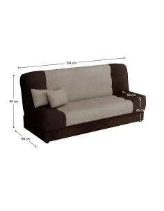 Canapea extensibilă ASIA NEW, living, 194x86x95 cm, textil Orinoco | MobilaOK 2