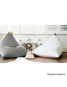 Fotoliu POMPOM, living, 50x60x50 cm, textil/EPS | MobilaOK 2