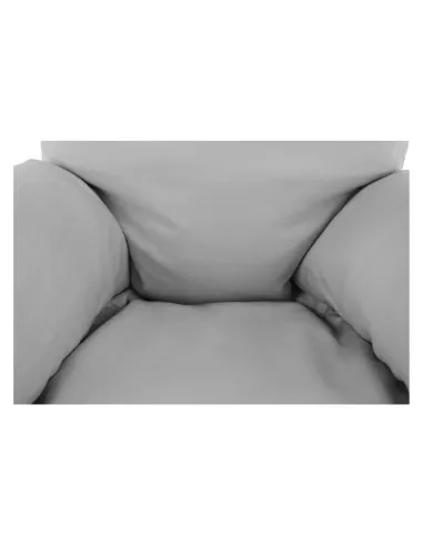 Fotoliu TAMPO, living, 50x60x50 cm, textil gri deschis | MobilaOK