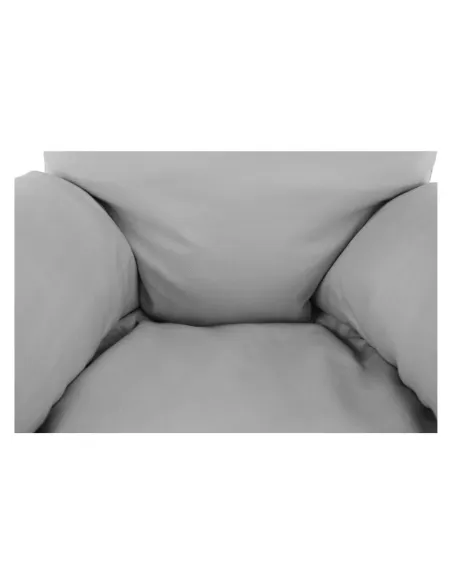 Fotoliu TAMPO, living, 50x60x50 cm, textil gri deschis | MobilaOK