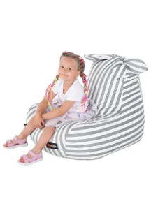 Fotoliu tip sac, alb/gri, LAPIN | MobilaOK