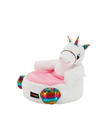 Fotoliu BUFEL, sac unicorn, dormitor/copii, 50x45 cm, textil/EPS | MobilaOK