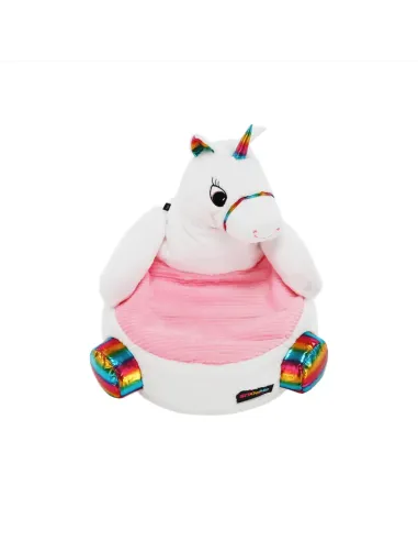 Fotoliu BUFEL, sac unicorn, dormitor/copii, 50x45 cm, textil/EPS | MobilaOK
