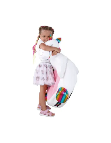 Fotoliu BUFEL, sac unicorn, dormitor/copii, 50x45 cm, textil/EPS | MobilaOK