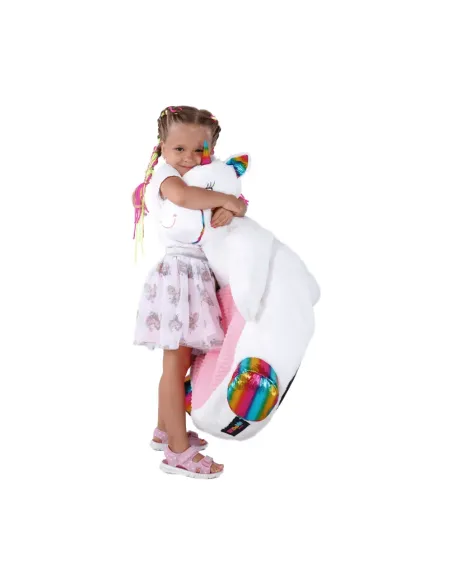 Fotoliu BUFEL, sac unicorn, dormitor/copii, 50x45 cm, textil/EPS | MobilaOK