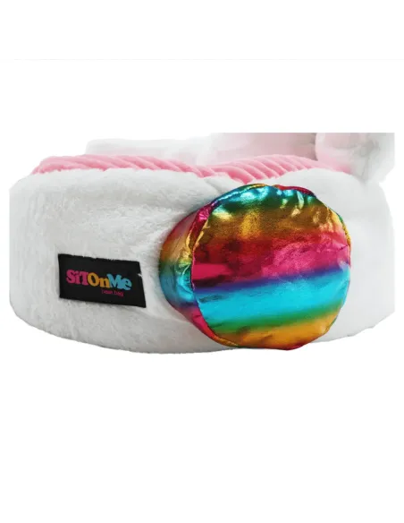 Fotoliu BUFEL, sac unicorn, dormitor/copii, 50x45 cm, textil/EPS | MobilaOK