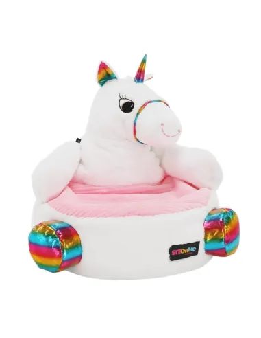 Fotoliu BUFEL, sac unicorn, dormitor/copii, 50x45 cm, textil/EPS | MobilaOK