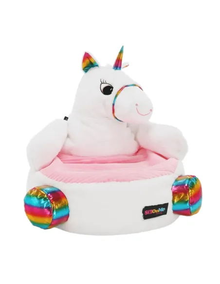 Fotoliu BUFEL, sac unicorn, dormitor/copii, 50x45 cm, textil/EPS | MobilaOK