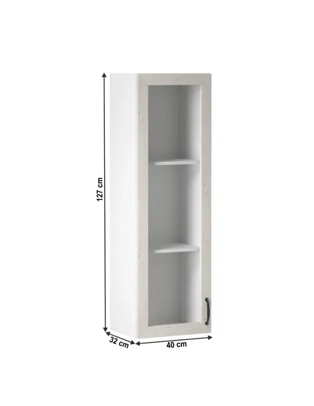 Dulap Superior (corp suspendat) ROYAL W40S dormitor/hol 40x127x32 cm PAL melaminat | MobilaOK