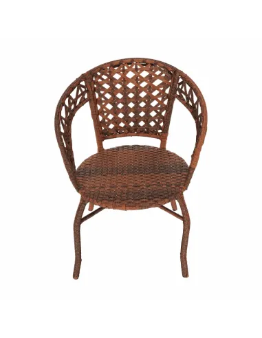 Set Grădină JARUB, terasă/balcon, masă 60x60x52 cm, scaun 58x59x74 cm, rattan artificial și oțel | MobilaOK