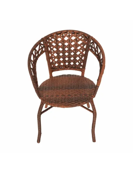 Set Grădină JARUB, terasă/balcon, masă 60x60x52 cm, scaun 58x59x74 cm, rattan artificial și oțel | MobilaOK