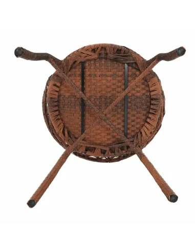 Set Grădină JARUB, terasă/balcon, masă 60x60x52 cm, scaun 58x59x74 cm, rattan artificial și oțel | MobilaOK
