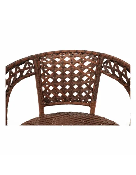 Set Grădină JARUB, terasă/balcon, masă 60x60x52 cm, scaun 58x59x74 cm, rattan artificial și oțel | MobilaOK