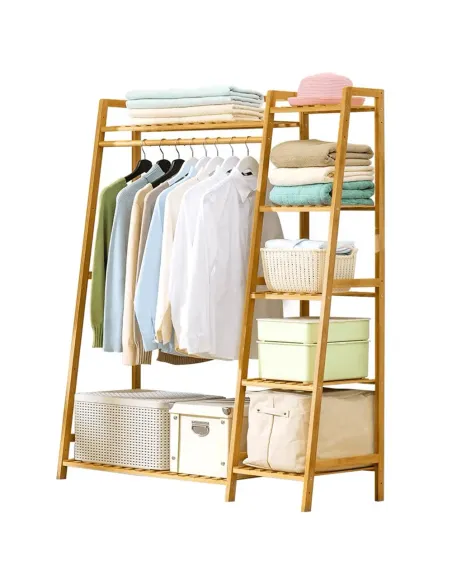 Organizator Dulap, VINET, dressing, 110x40x140 cm, bambus | MobilaOK