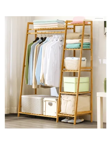 Organizator Dulap, VINET, dressing, 110x40x140 cm, bambus | MobilaOK