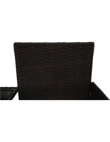 Set Grădină LALIT cu Măsuță și Perne, 125x48x87 cm, Ratan Artificial și Oțel | MobilaOK
